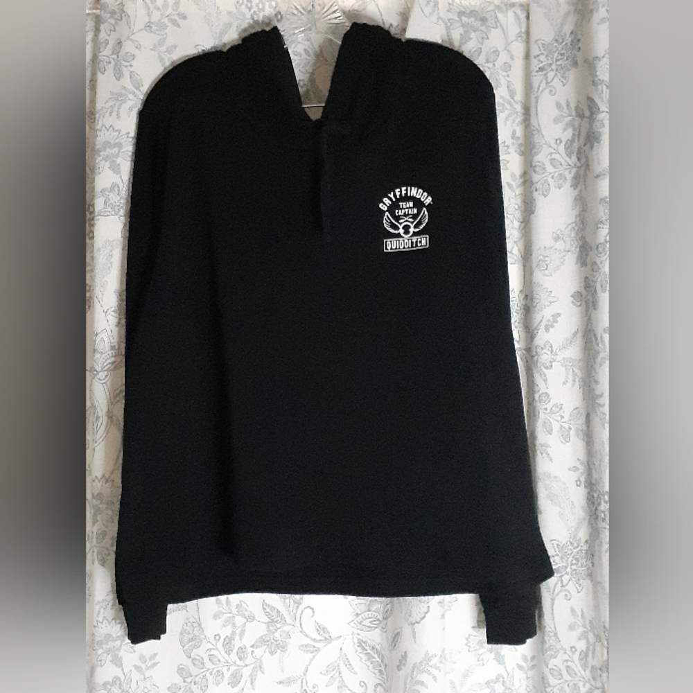 Harry Potter Griffindor Quidditch Captain black hoodie sweatshirt size 2x